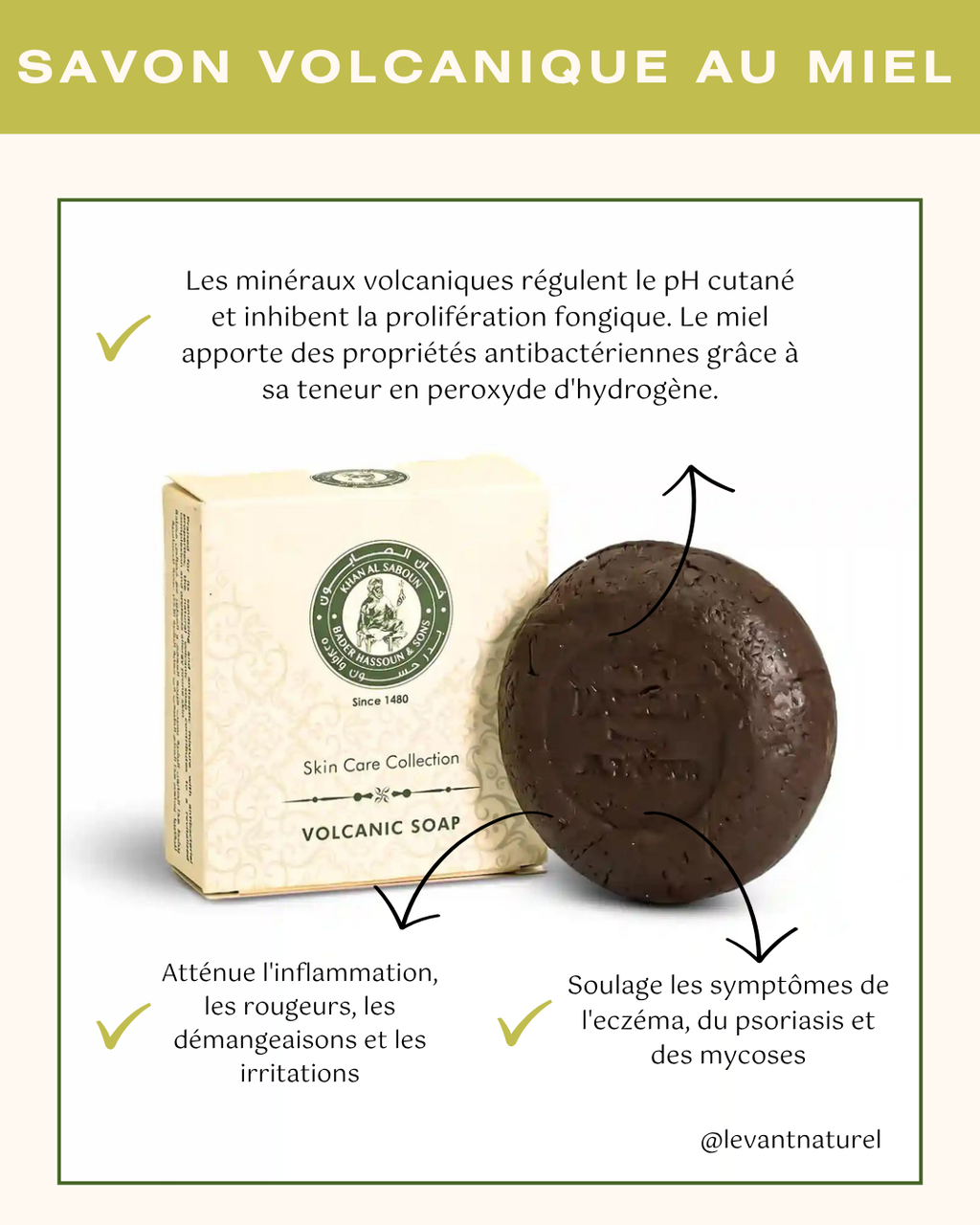 Savon volcanique au miel 100g