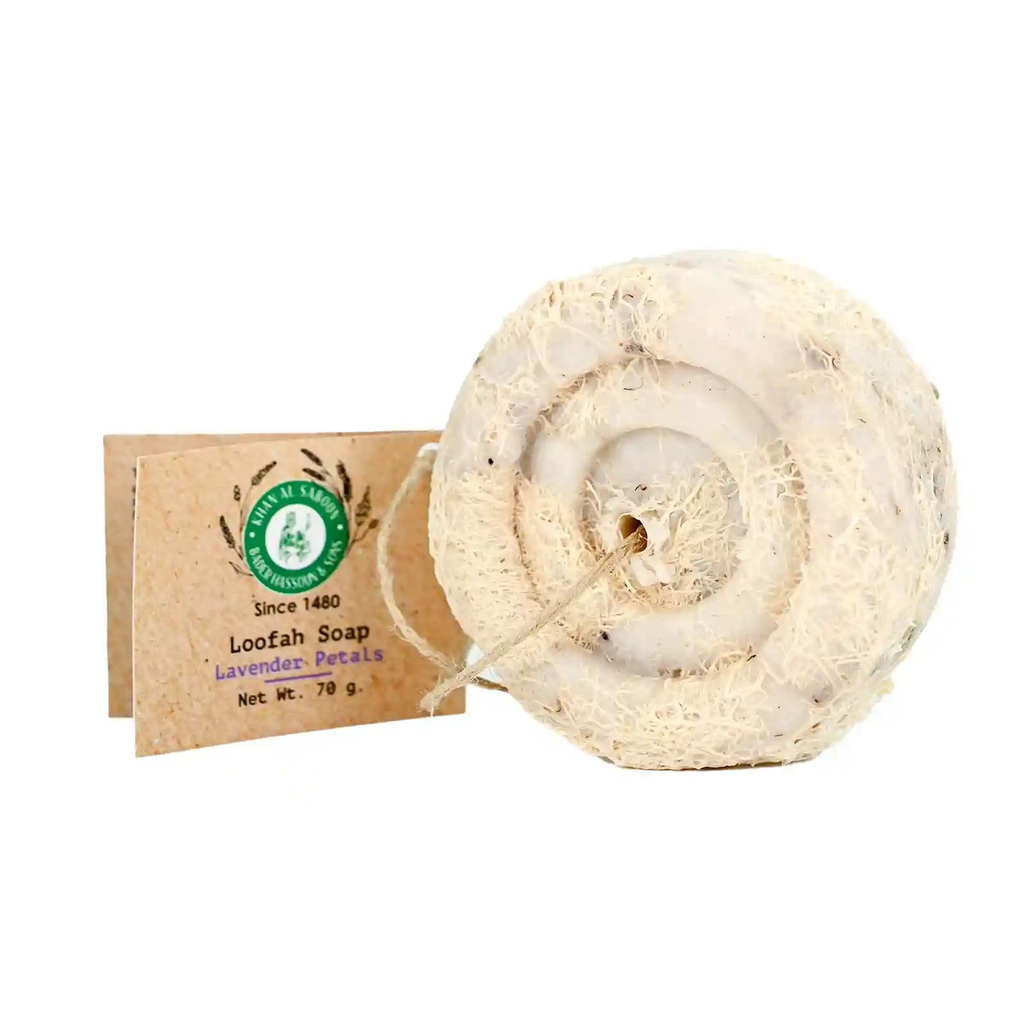 Savon à la lavande avec loofah